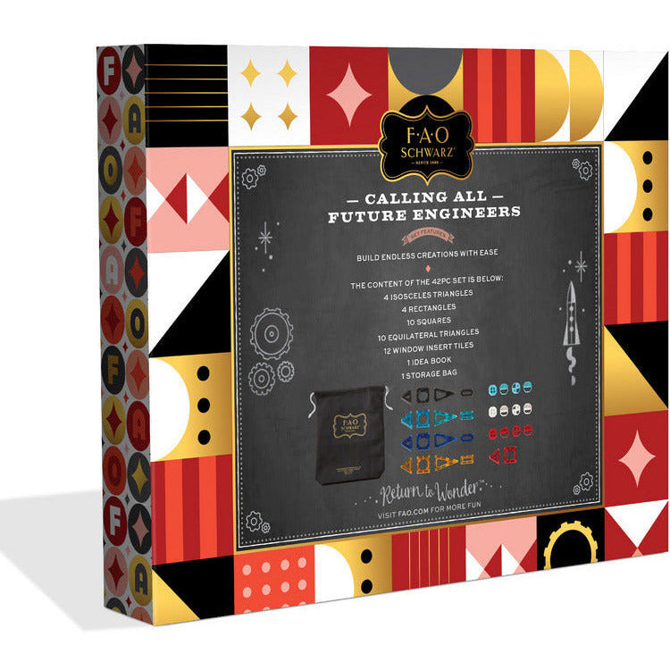 FAO Schwarz Building/Construction 40 Piece Magnetic Tile Set
