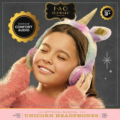 FAO Schwarz Electronics Kids Headphones Plush Unicorn