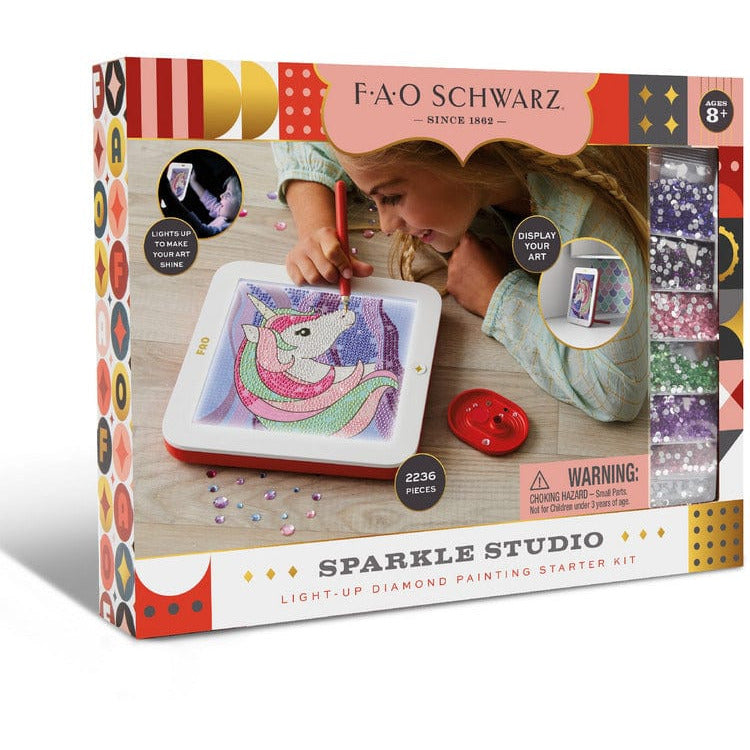 Fao Schwarz Sparkle Studio Light-Up Diamond Painting Starter Set