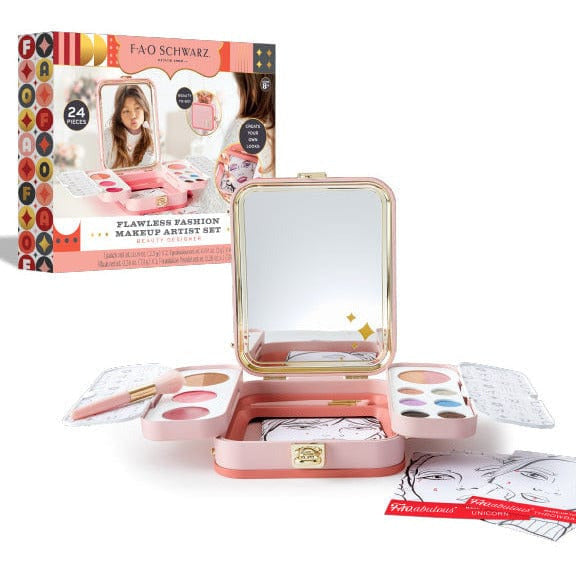 FAO Schwarz Fashion Activity and Roleplay Flawless Fashion Makeup Artist Set, 24-piece