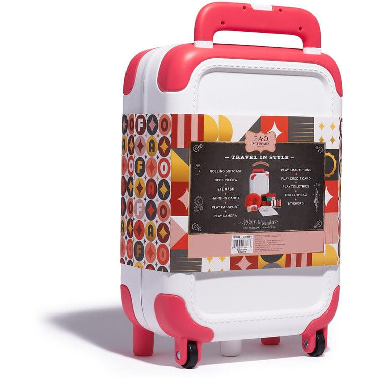 FAO Schwarz Fashion Activity and Roleplay Jet-Setter Pretend Play Luggage Set, 15pcs