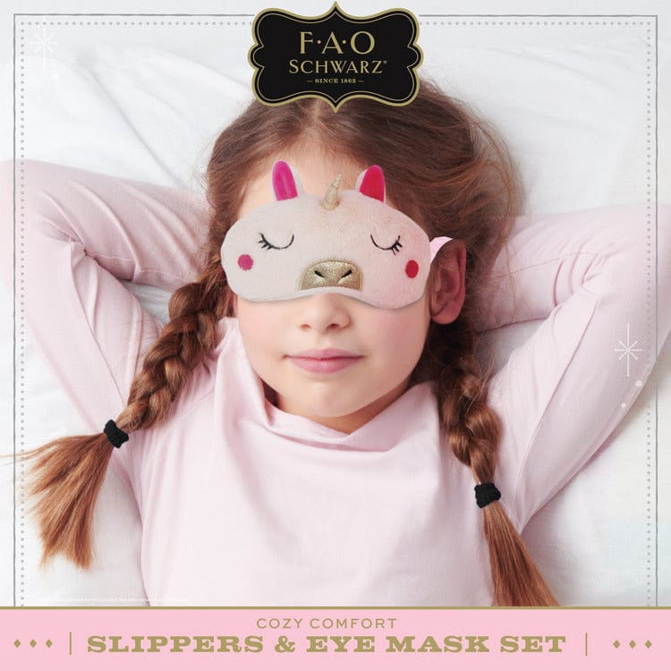 FAO Schwarz Fashion Activity and Roleplay Sleeping Eye Mask and Slipper Set