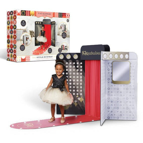 FAO Schwarz Fashion Activity and Roleplay Style Runway 4-Sided Fashion Show Playset