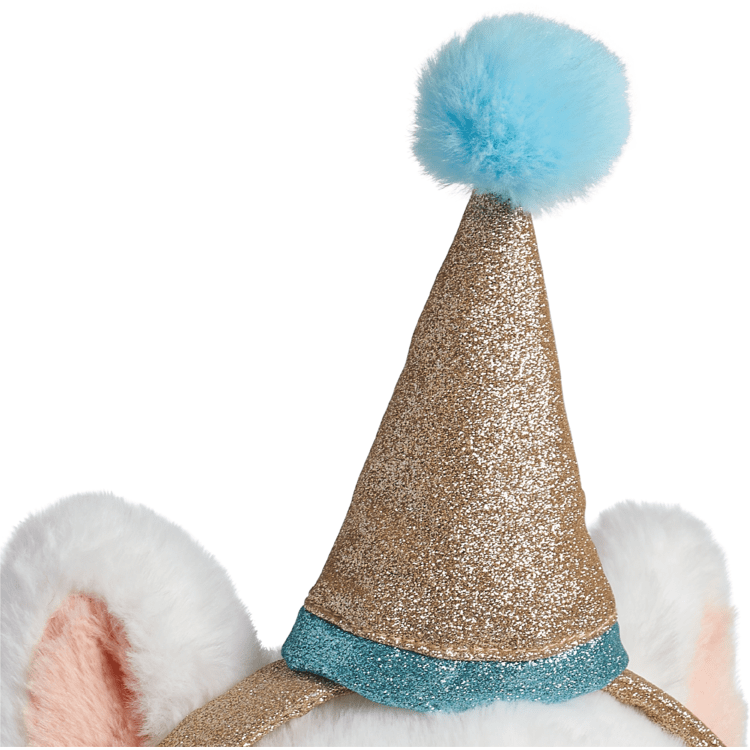 FAO Schwarz Plush 12" Husky Plush with Party Hat