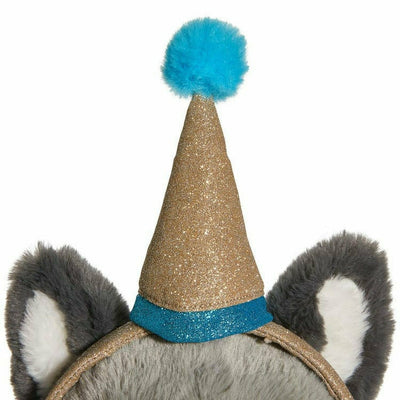 FAO Schwarz Plush 12" Plush Husky with Party Hat