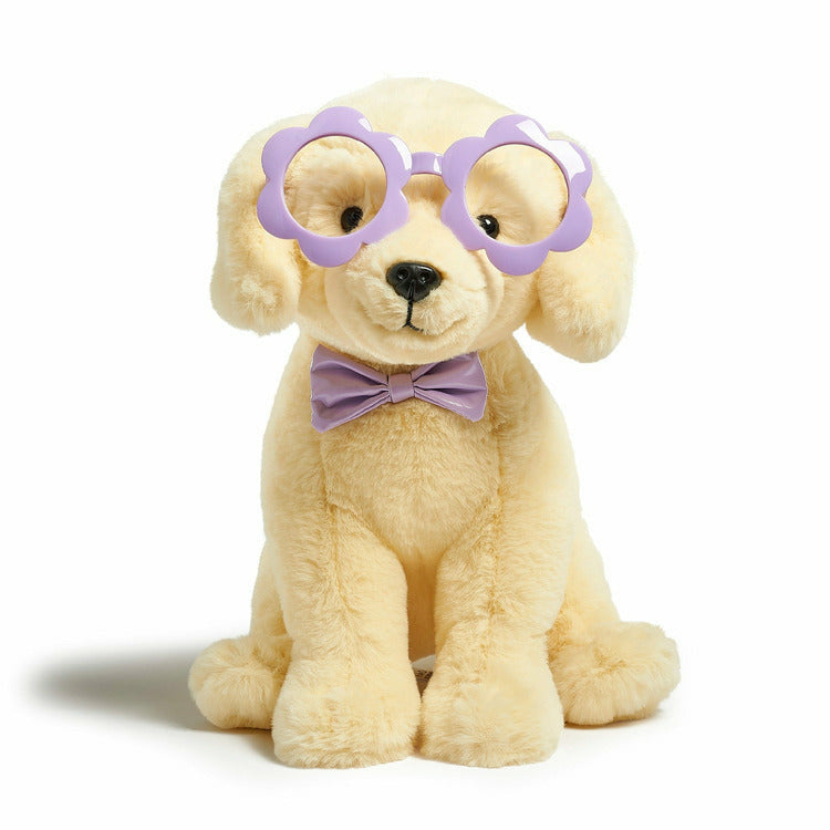 Fao Schwarz 11 Plush Corgi with Flower Glasses