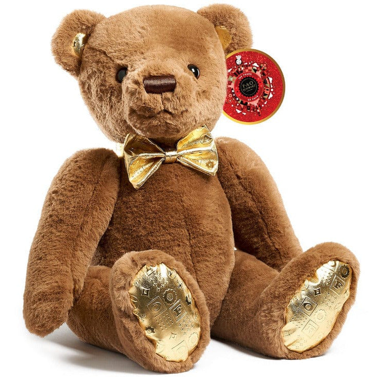 FAO Schwarz Plush 13.5" Toy Anniversary Teddy Bear with Embossed Footpad