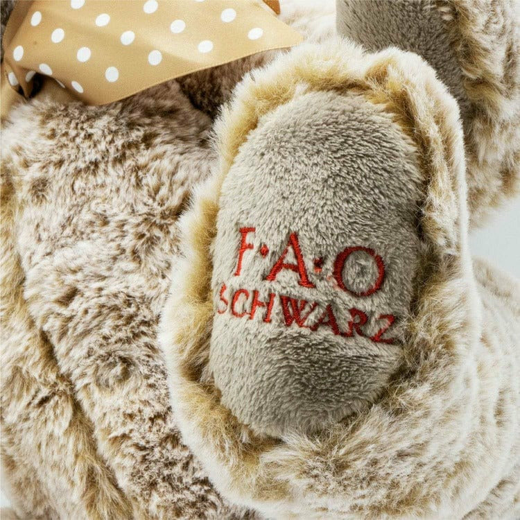 FAO Schwarz Plush Toy Plush Bear 10inch Grey
