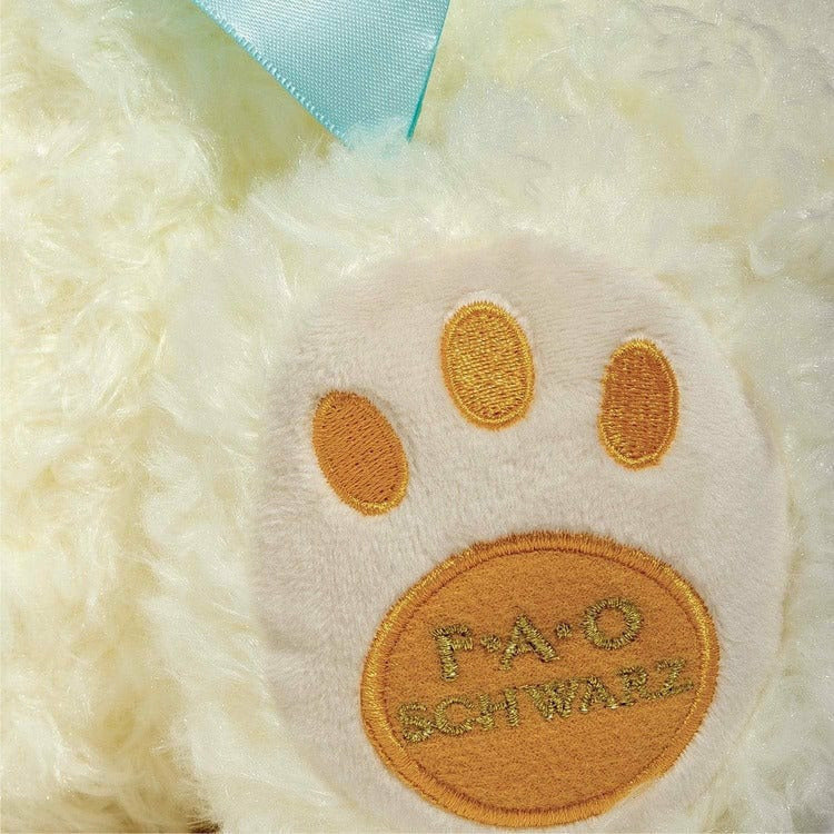 FAO Schwarz Plush Toy Plush Bunny 10inch White with Orange Footpad