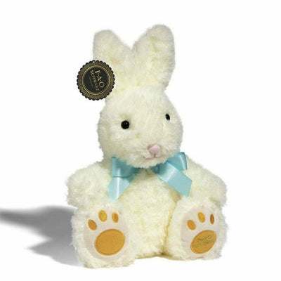 FAO Schwarz Plush Toy Plush Bunny 10inch White with Orange Footpad
