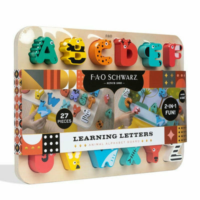 FAO Schwarz Preschool Learning Letters Animal Alphabet Board
