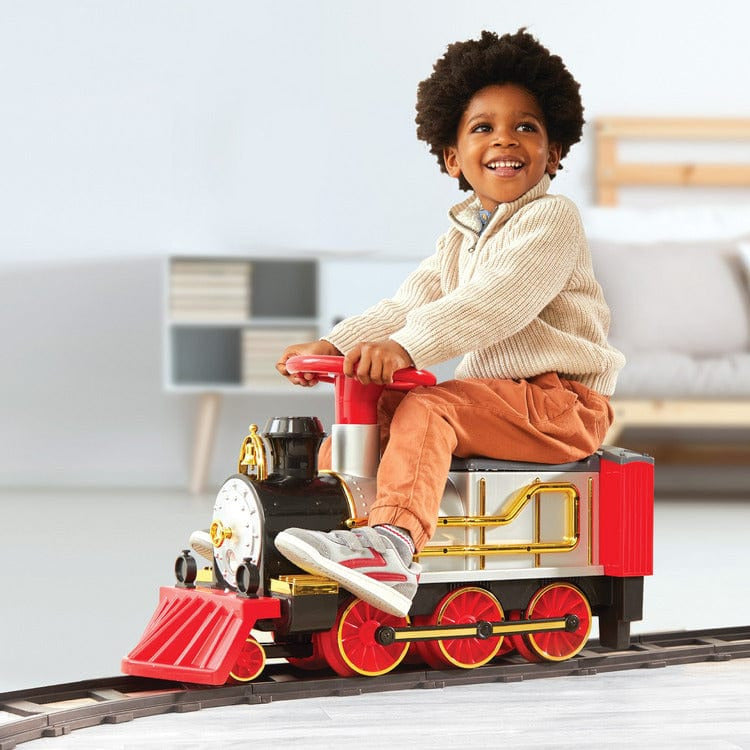 FAO Schwarz Preschool Motorized Ride-On Railroad Train and Track Set