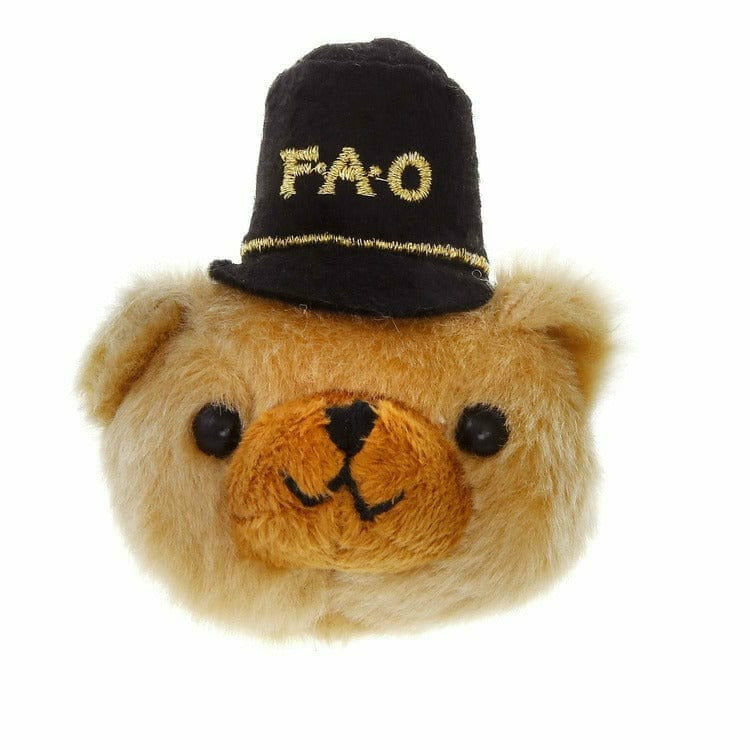 FAO Schwarz Souvenirs Plush Bear Head Magnet