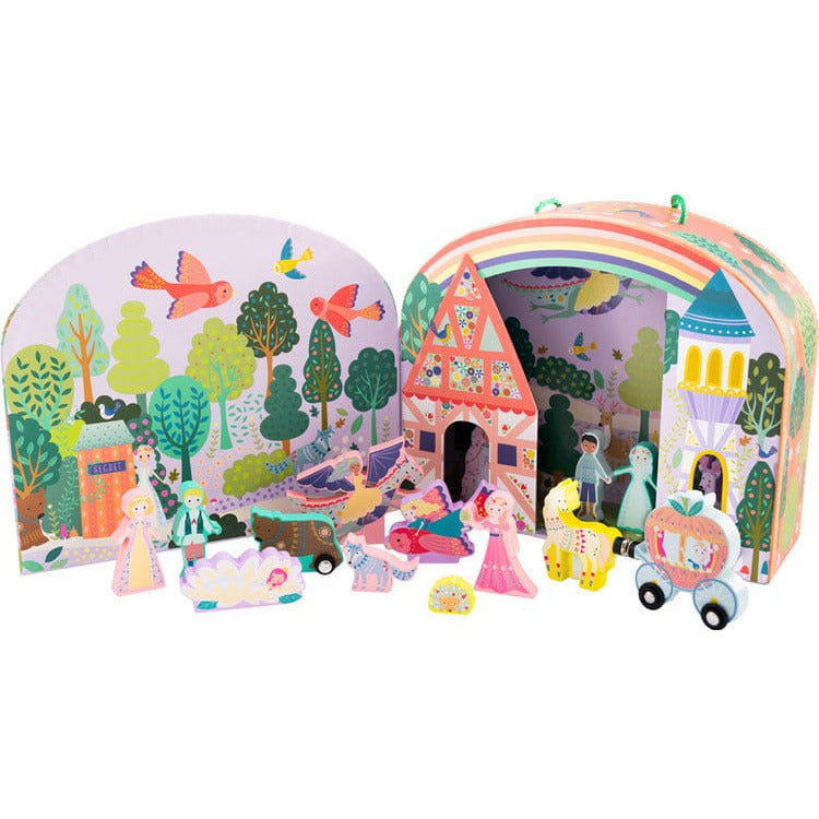 Floss & Rock Preschool Fairytale Play Box with 15 Wooden Pieces