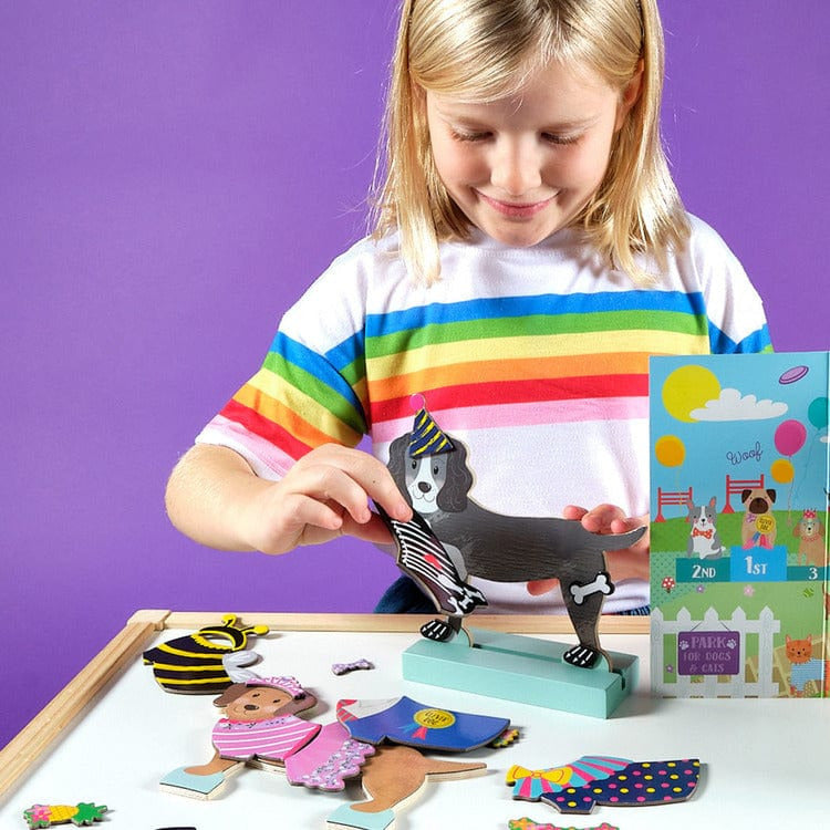 Floss & Rock Preschool Magnetic Dress Up Dogs Set - Dotty & Digby