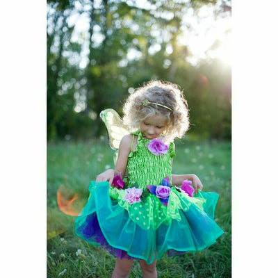 Great Pretenders Dress up Fairy Blooms Deluxe Dress & Wings, Green Size 5-6