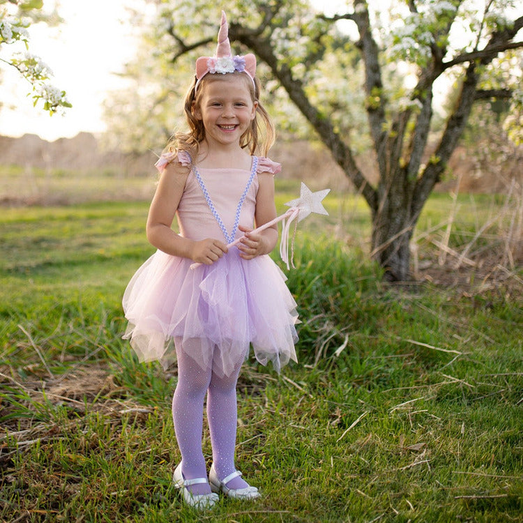 Great Pretenders Dress up Pink Shimmer Unicorn Dress & Headband - Size 3-4