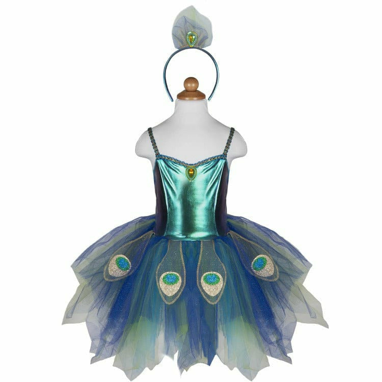 Great Pretenders Dress up Pretty Peacock Dress & Headband, Size 5-6