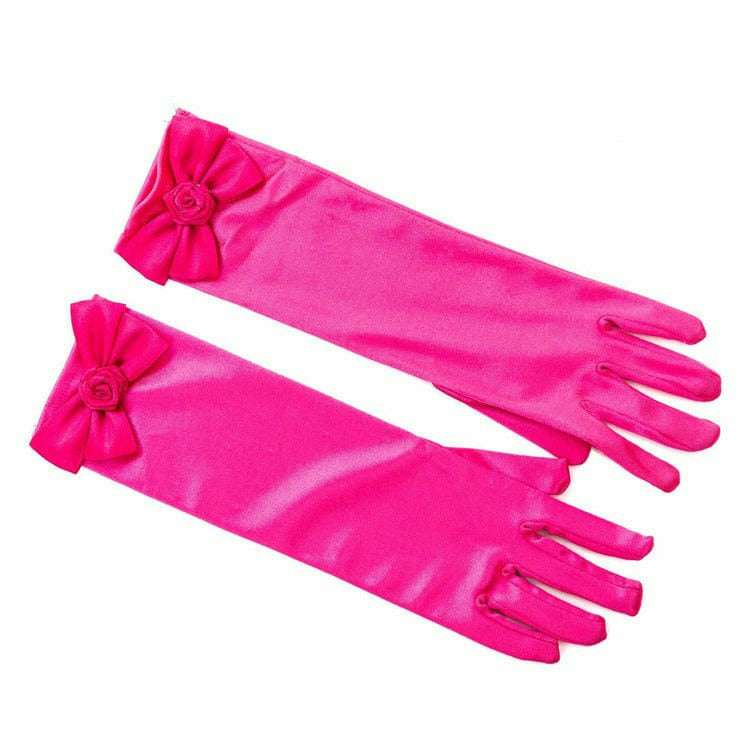 Great Pretenders Dress up Princess Gloves with Bow, Hot Pink