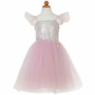 Great Pretenders Dress up Sequins Princess Dress, Silver, Size 3-4