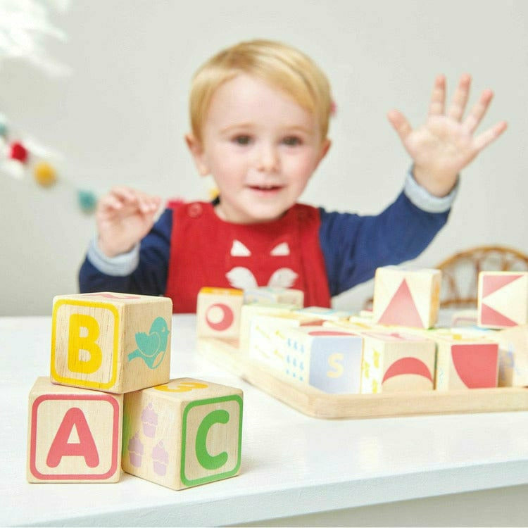 Baby wooden blocks alphabet online