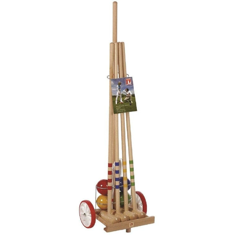 Lucio Londero Games 4 Player Croquet Set with Trolley