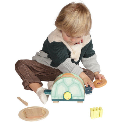 Manhattan Toy Preschool Toasty Turtle Wooden Pretend Cooking Set