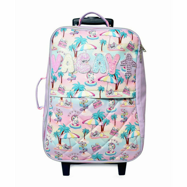 OMG Accessories Gwen Heart Tiara Rolling Luggage in Cotton Candy
