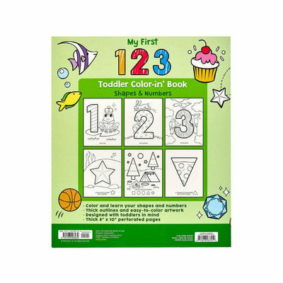 Ooly Creativity Toddler Coloring Book - 123 Shapes & Numbers