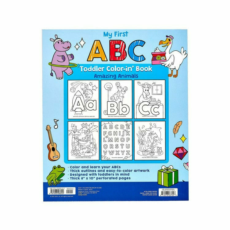 Ooly Creativity Toddler Coloring Book - ABC Amazing Animals