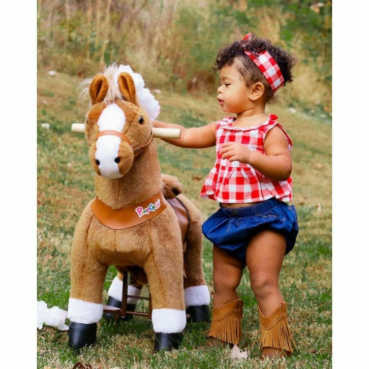 PonyCycle, Inc. Plush Brown Ride on Horse Ages 3-5