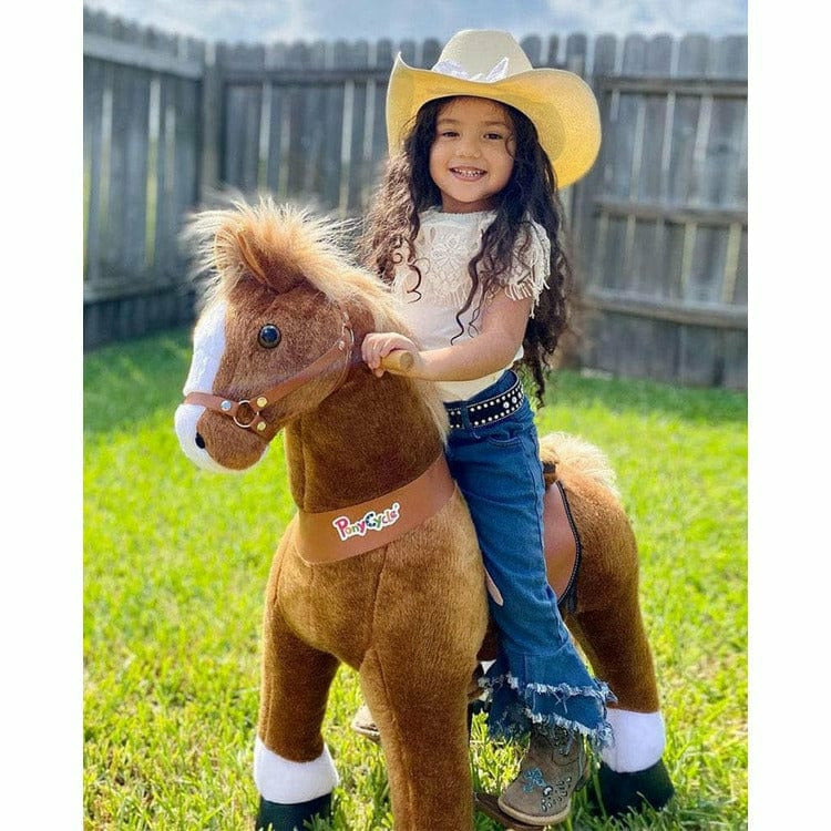 PonyCycle, Inc. Plush Brown Ride on Horse Ages 4-9