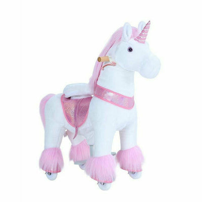 PonyCycle, Inc. Plush Pink Ride on Unicorn Ages 4-9