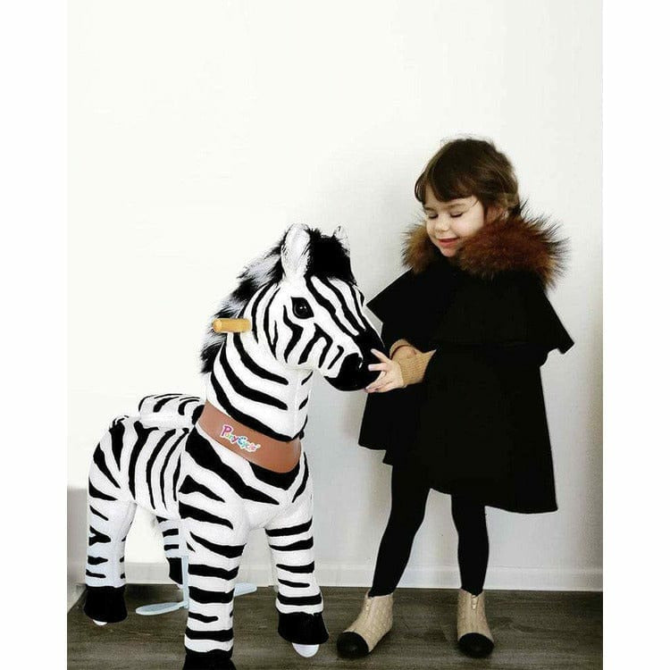 PonyCycle, Inc. Plush Ride on Zebra Ages 4-9