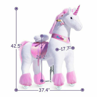 PonyCycle, Inc. Preschool Pink Ride-On Unicorn Ages 7+