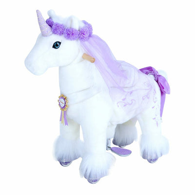 PonyCycle, Inc. Preschool White/Purple Ride-On Unicorn Age 3-5