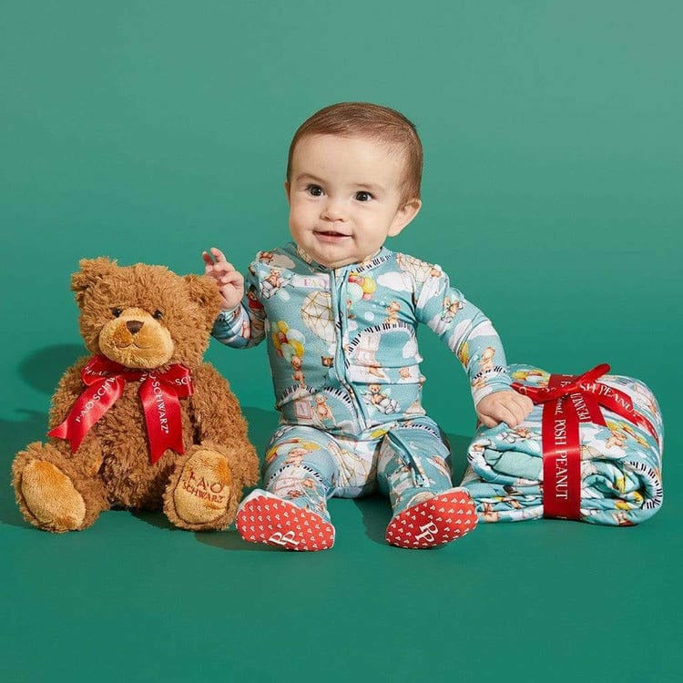 Baby's Fao x Posh Peanut Teddy Bears Luxe Patoo & Teddy Bear Gift Box Set