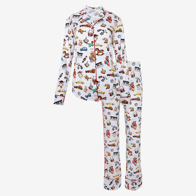 Posh Peanut Trend Accessories Multi / X-Small Women's Long Sleeve Pajama - XS