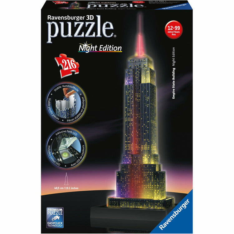 Ravensburger Puzzles 3D Empire State Night Puzzle