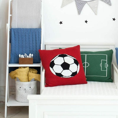Rian Tricot Room Decor Cherry Soccer Ball Pillow