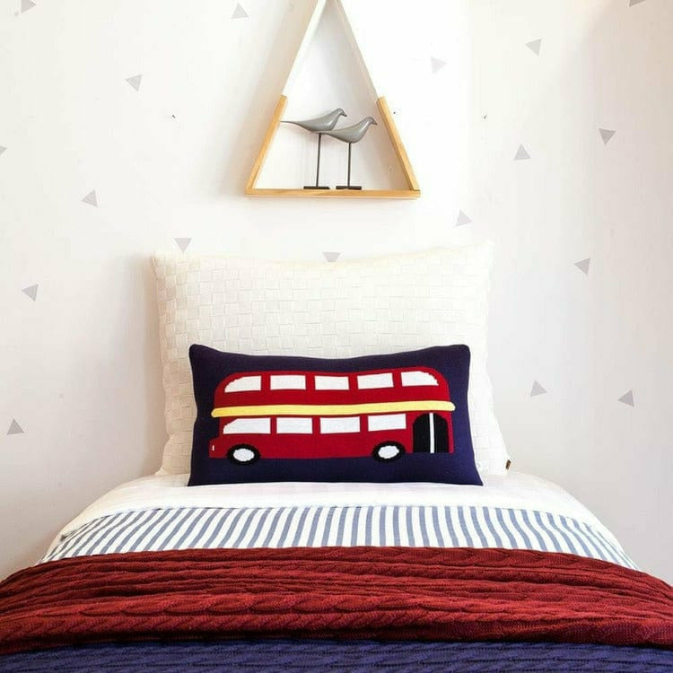Rian Tricot Room Decor London Double Decker Bus Pillow
