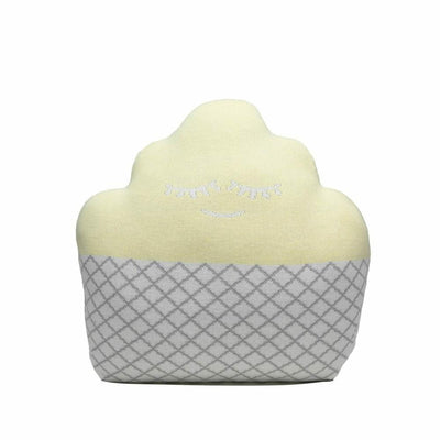 Rian Tricot Room Decor Yellow Cupcake Pillow