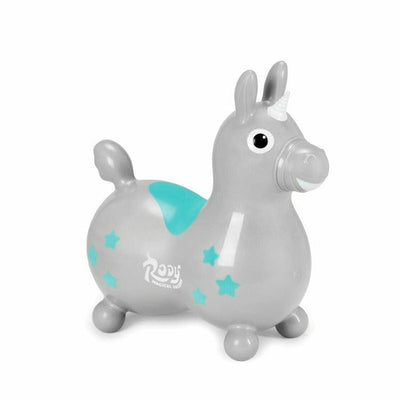 Rody® Preschool Grey Rody Magical Unicorn Inflatable Bouncer Ride-on