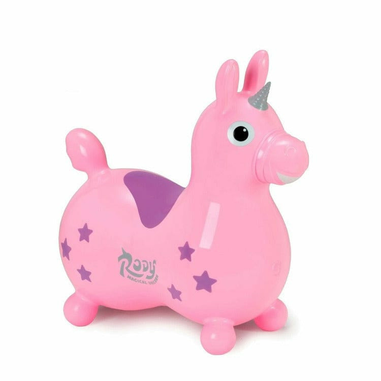Rody® Preschool Pink Rody Magical Unicorn Inflatable Bouncer Ride-on