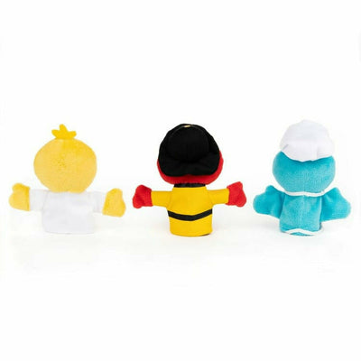Sesame Street Plush 3 Pack People in Your Neighborhood Finger Puppets