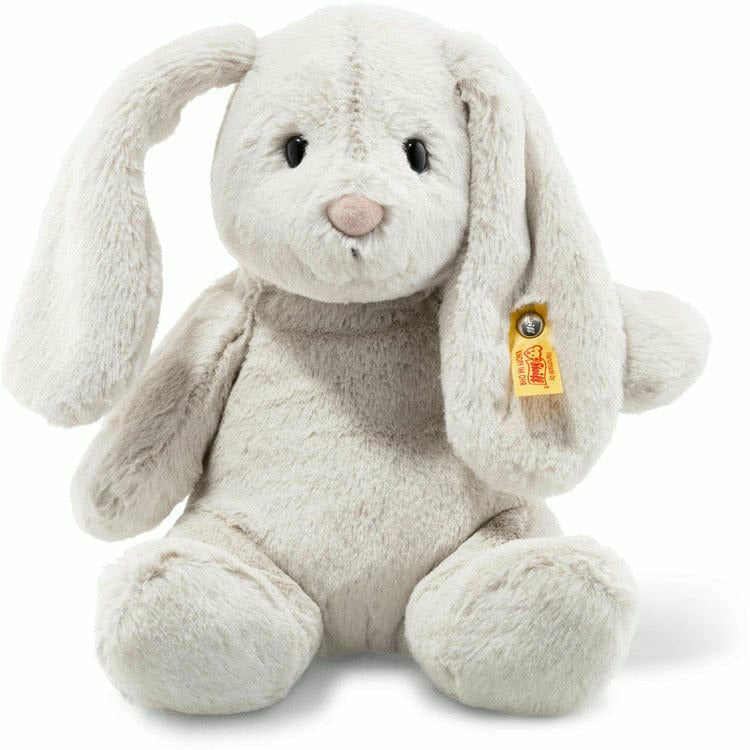 Steiff North America, Inc. Plush Hoppie Rabbit, Light Grey, 12 Inches