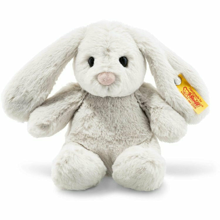 Steiff North America, Inc. Plush Hoppie Rabbit, Light Grey, 8 Inches