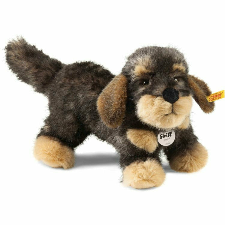 Steiff North America, Inc. Plush Moritz dachshund, dark grey tipped, 12 Inches