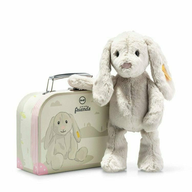 Steiff North America, Inc. Plush Soft Cuddly Friends Hoppie rabbit in suitcase