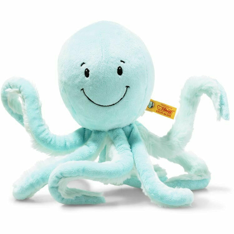 Steiff North America, Inc. Plush Soft Cuddly Friends Ockto octopus, turquoise, 11 Inches